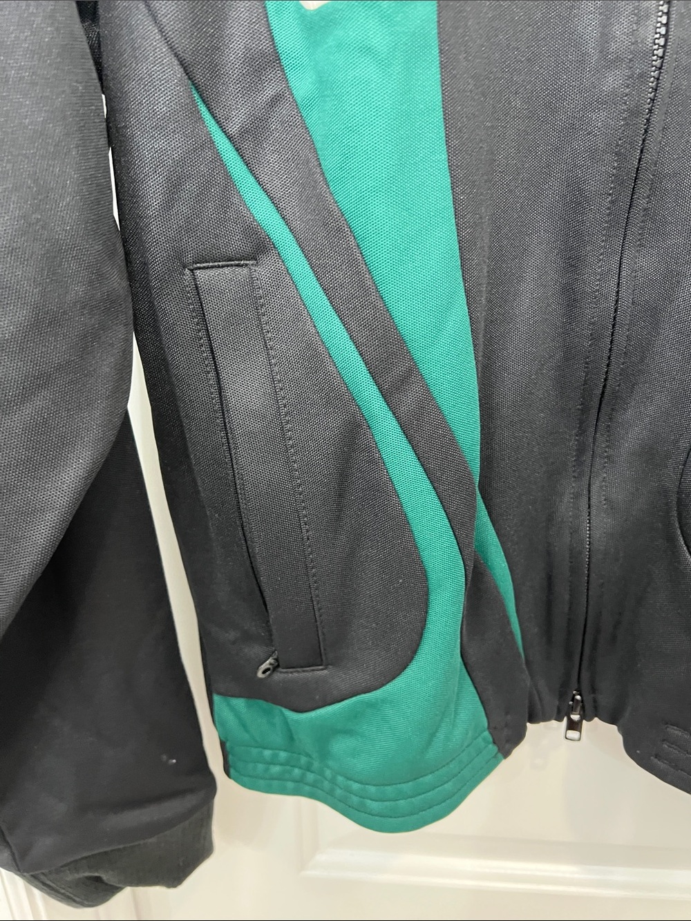 Kith Black and Green Zip-Front Track Jacket collaboration with adidas. - Picture 3 of 8